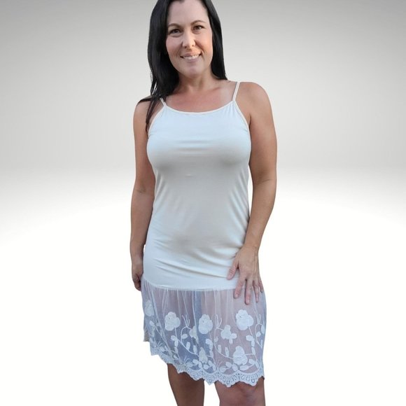 Stop and Smell the Roses Taupe Beige Lace Dress Extender - Picture 3 of 13